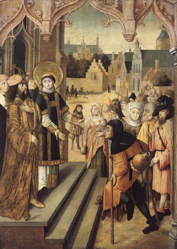 unknow artist Saint Lawrence Showing the Prefect Decius the Treasures of the Church Norge oil painting art